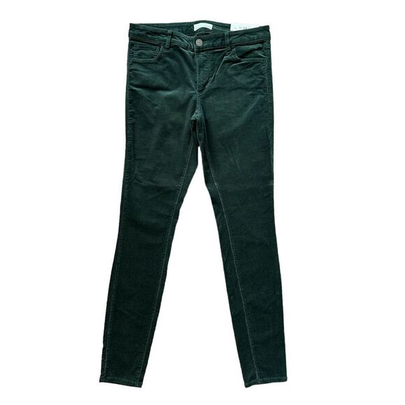 Loft Curvy Skinny Corduroy Dark Green Jeans - Picture 3 of 9